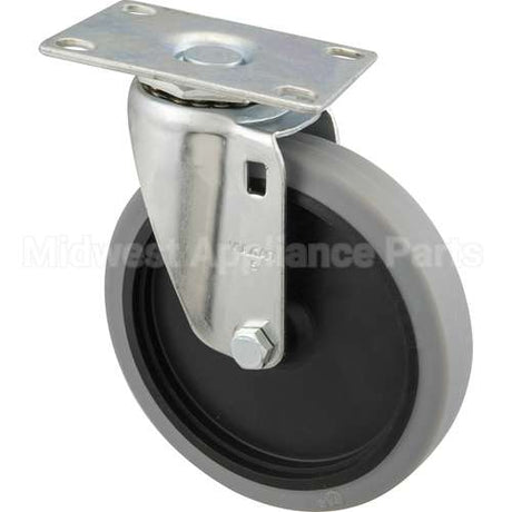 4501L2 Compatible Rubbermaid Caster, Plate(5"Od, Swvl, Gray)
