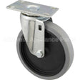 4501L2 Compatible Rubbermaid Caster, Plate(5"Od, Swvl, Gray)