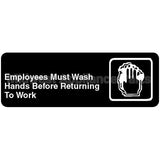 4530(QUOTE) Compatible Vollrath Employee Hand Wash Sign 3 X 9 In English Braille