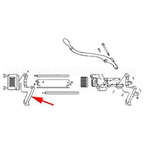 45609-1 Compatible Vollrath Leg, Front (Model 29)