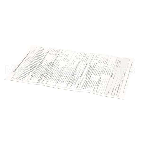 4603181 Compatible Garland Prev Mntnc Cert Cheklst, Me/Mg Clamshells