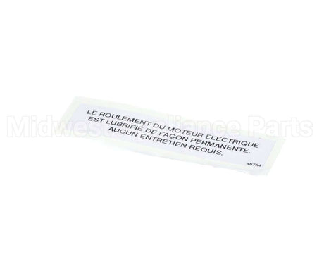 46754 Henny Penny Label-Elec.mtr French