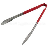 4781240 Compatible Vollrath Tong Red/Ss 12 In Scallop Grip
