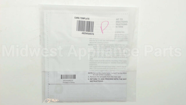 4922W5A057G LG Card,Template