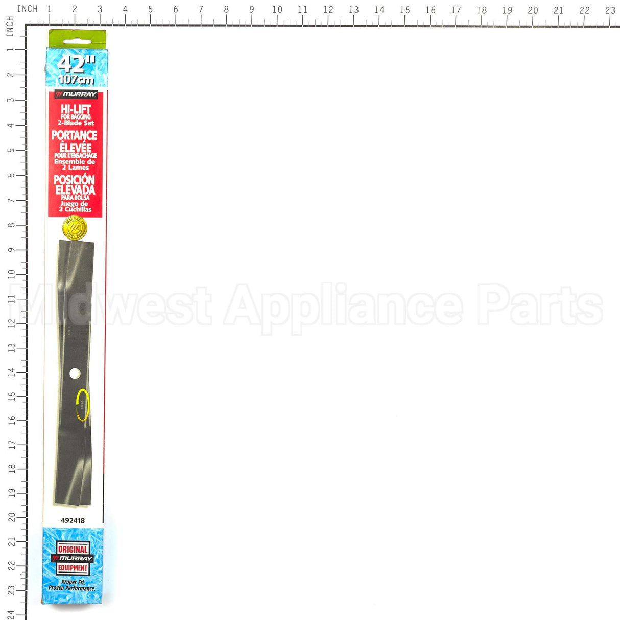 492418MA Briggs & Stratton Blade 42 Hi Lift