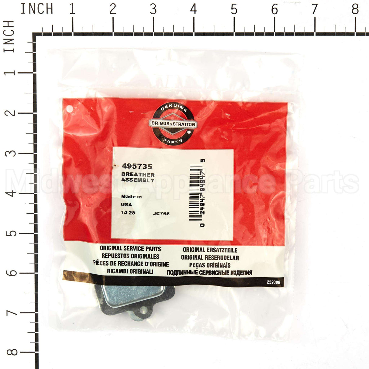 495735 Briggs & Stratton Breather Assembly