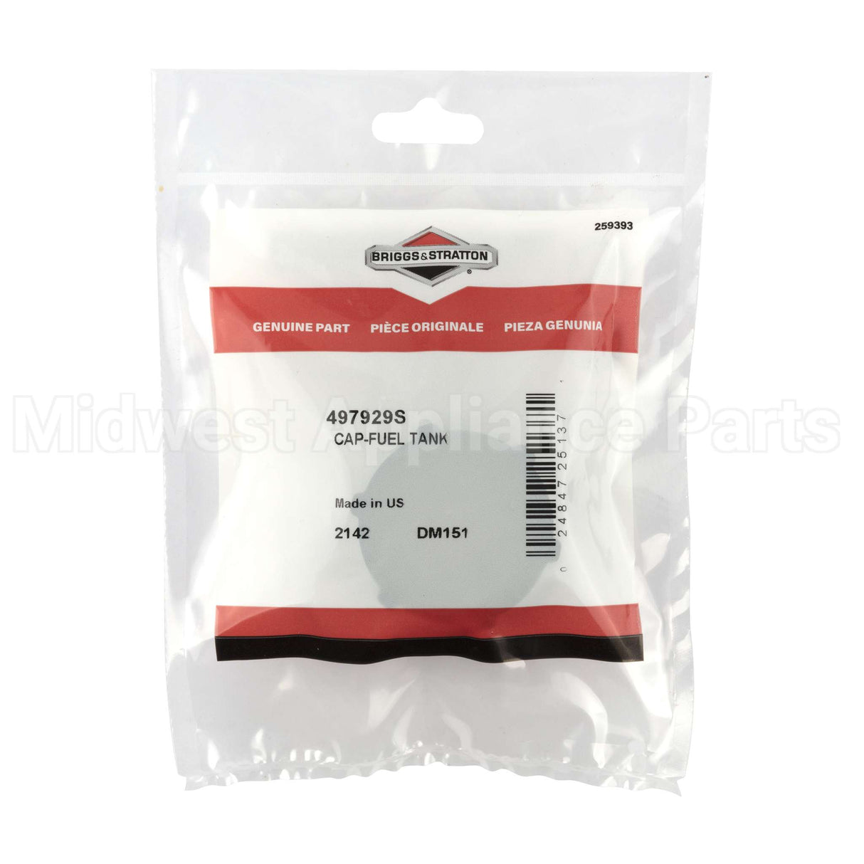 497929S Briggs & Stratton Cap-Fuel Tank