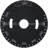 498037-A Vulcan Plate, Temp Dial, 200-550F