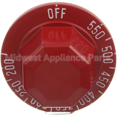498086-7 Compatible Hobart Dial, Thermostat, Red, 200-550F