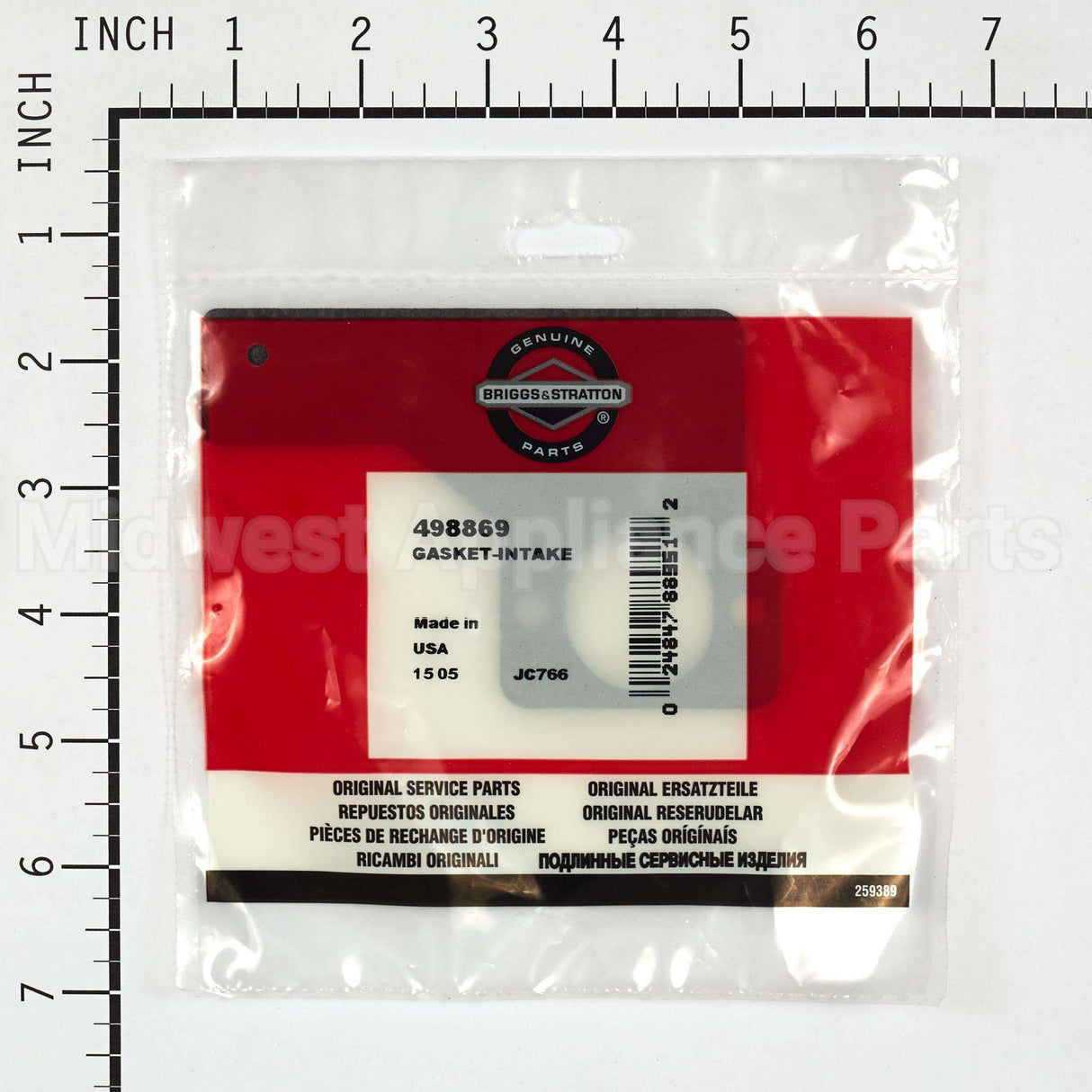 498869 Briggs & Stratton Gasket-Intake