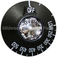 499678-1 Vulcan Oven Black Knob
