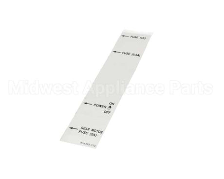 4A4393-01 Hoshizaki Label -Switch Fuse