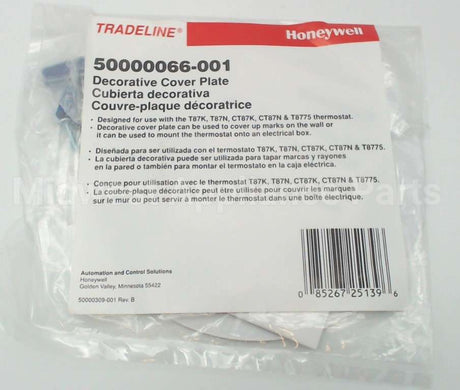 50000066-001 Resideo Cover Plate For T8775,White