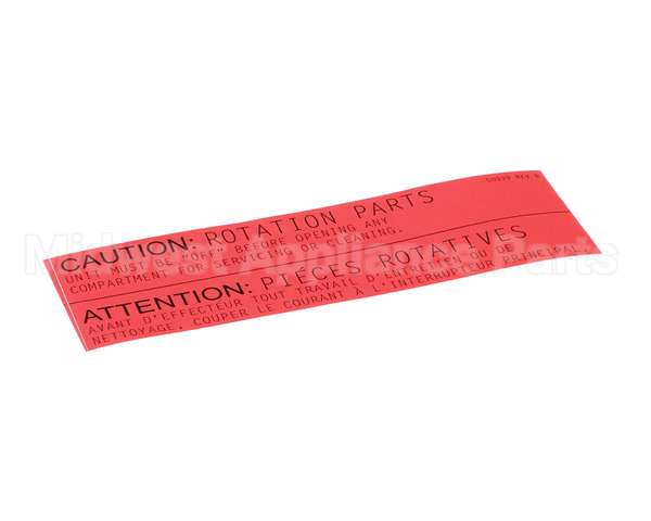 50039 Middleby Label,Caution Rotating Pt Us/Can
