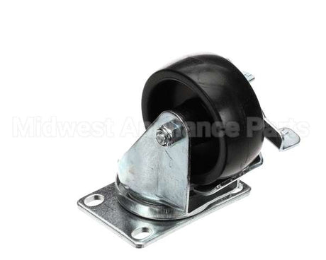 50216 Continental Refrigeration Caster Flat Plate (3" W/ Brake) (4-5/16"