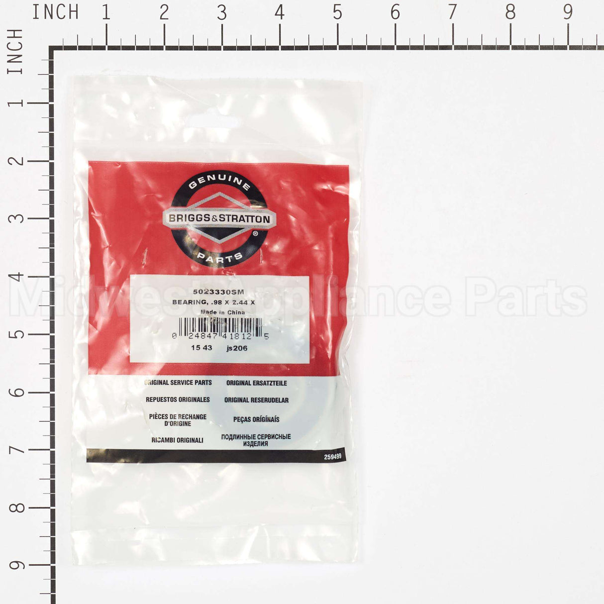 5023330SM Briggs & Stratton Bearing .98 X 2.44 X