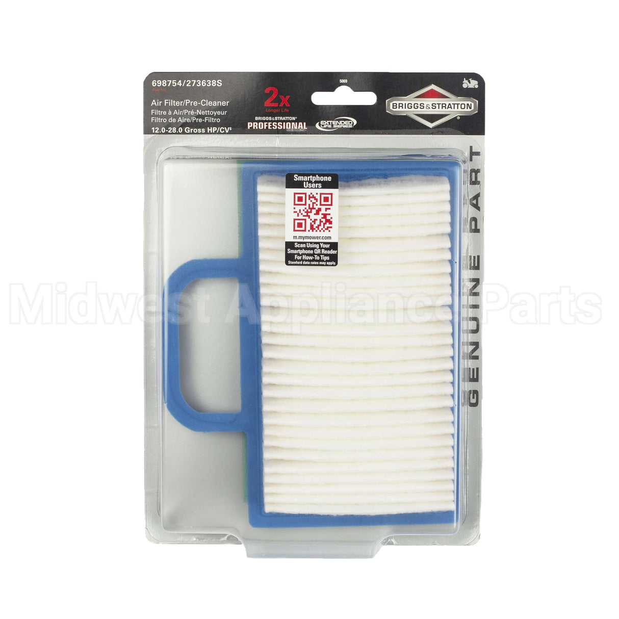 5069K Briggs & Stratton Filter-A/C Cartridge