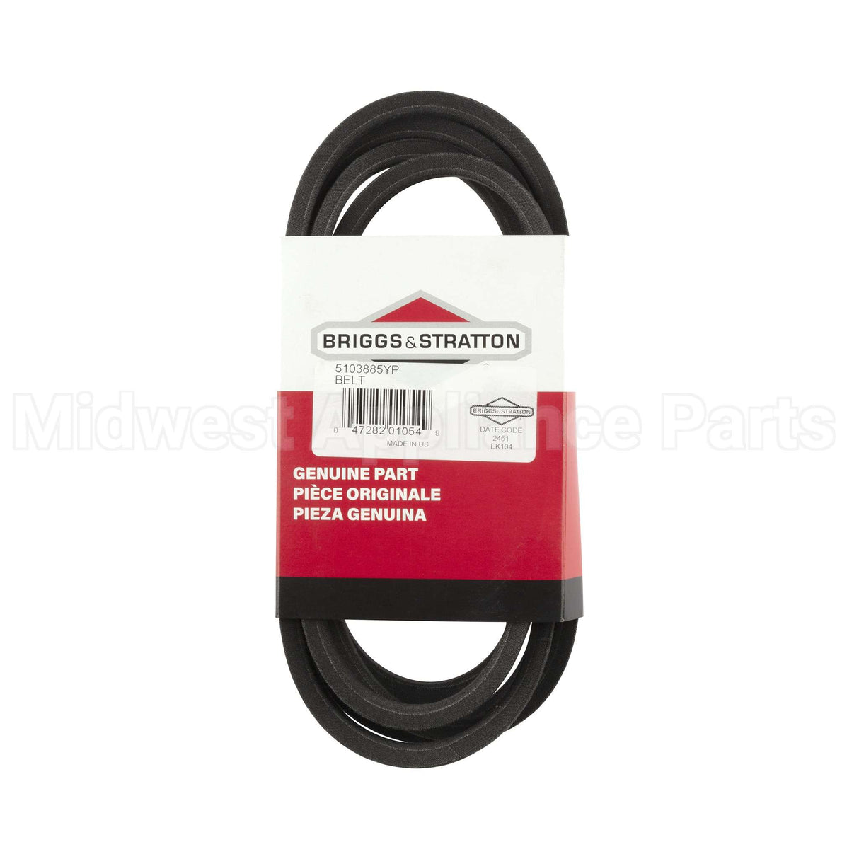 5103885YP Briggs & Stratton Belt A-Sec 117.24",",",1"