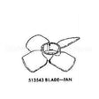 513543 Whirlpool Fan Blade - Plas