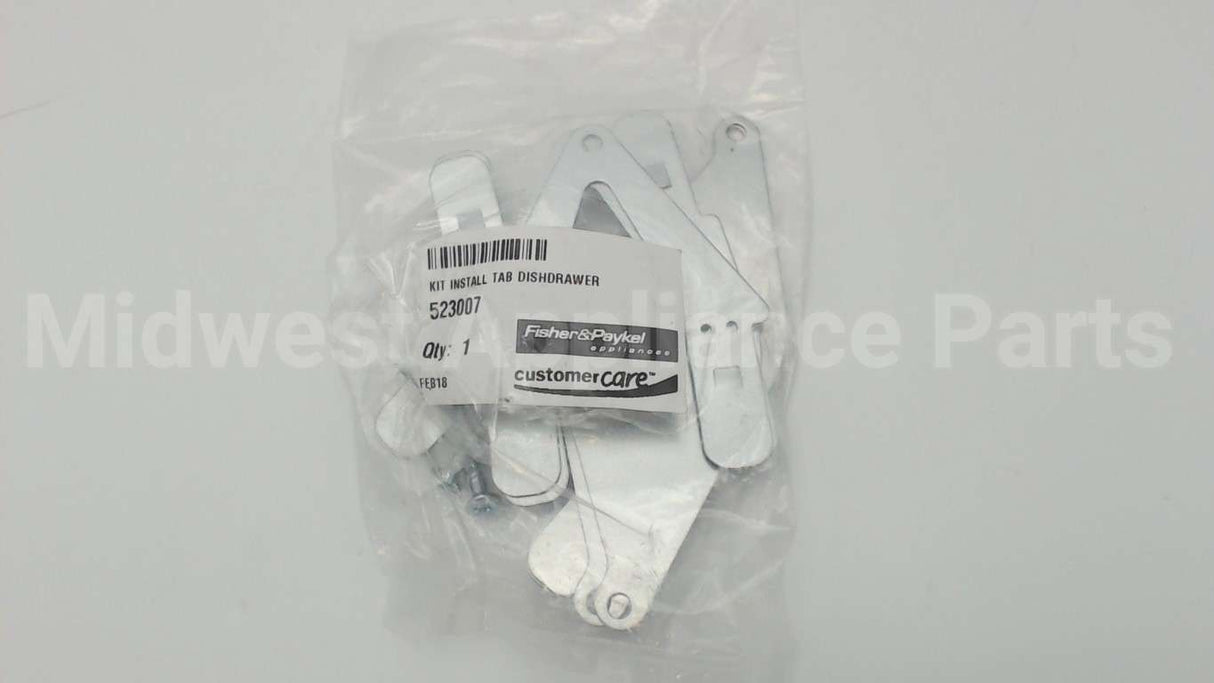 523007 Fisher Paykel Kit Install Tab Dishdrawer