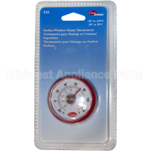 535-0-8 Compatible Atkins Thermometer2"Od, -20/12 0F Surface Mount