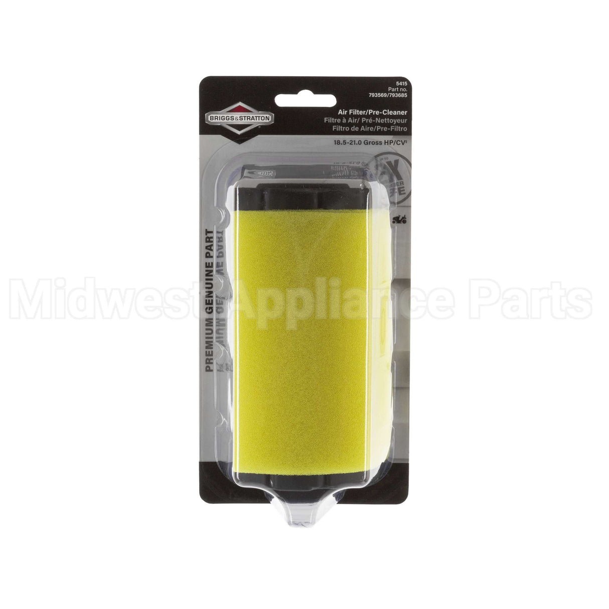 5415K Briggs & Stratton Filter -A/C W/Pre-C