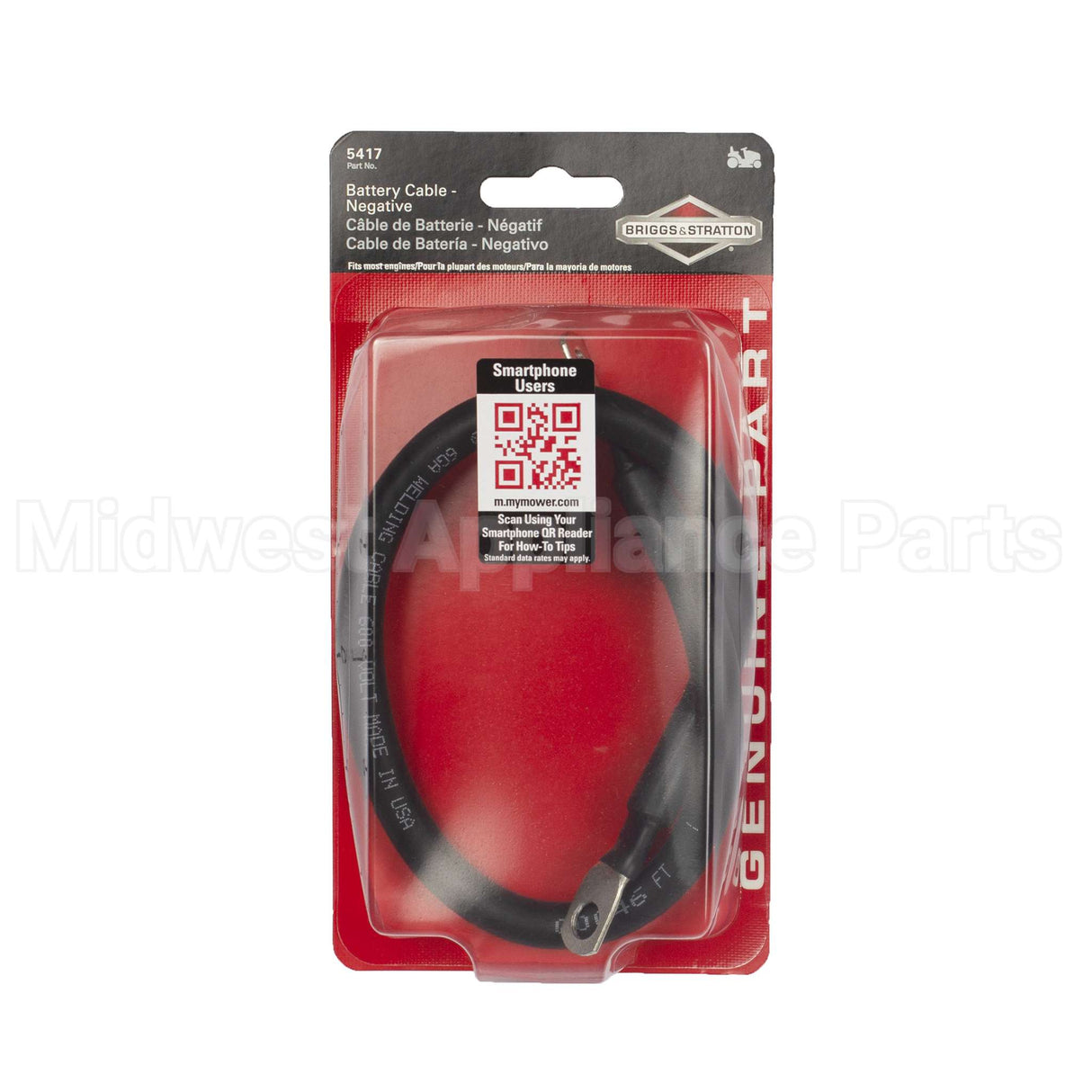 5417K Briggs & Stratton Battery Cable Black