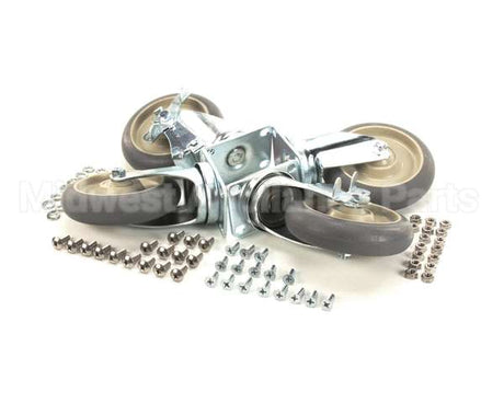 5518BK Cres Cor Caster Kit-, 5" Dia. Plate, Advantage