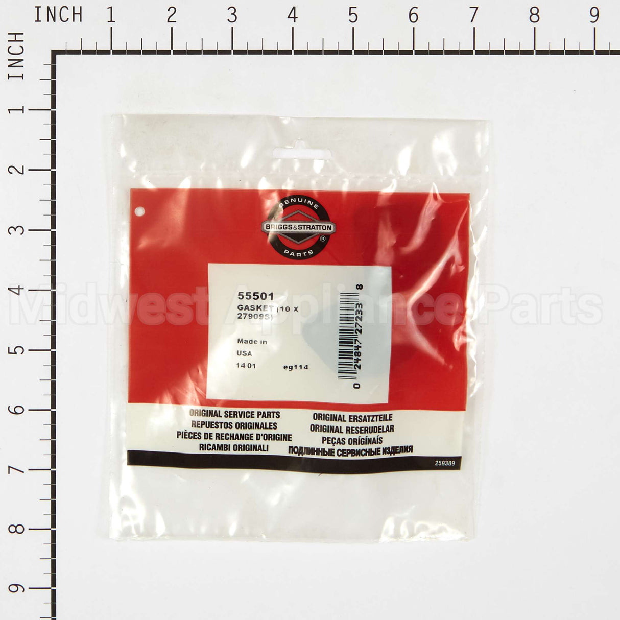 55501 Briggs & Stratton Gasket (10 X 27909S)