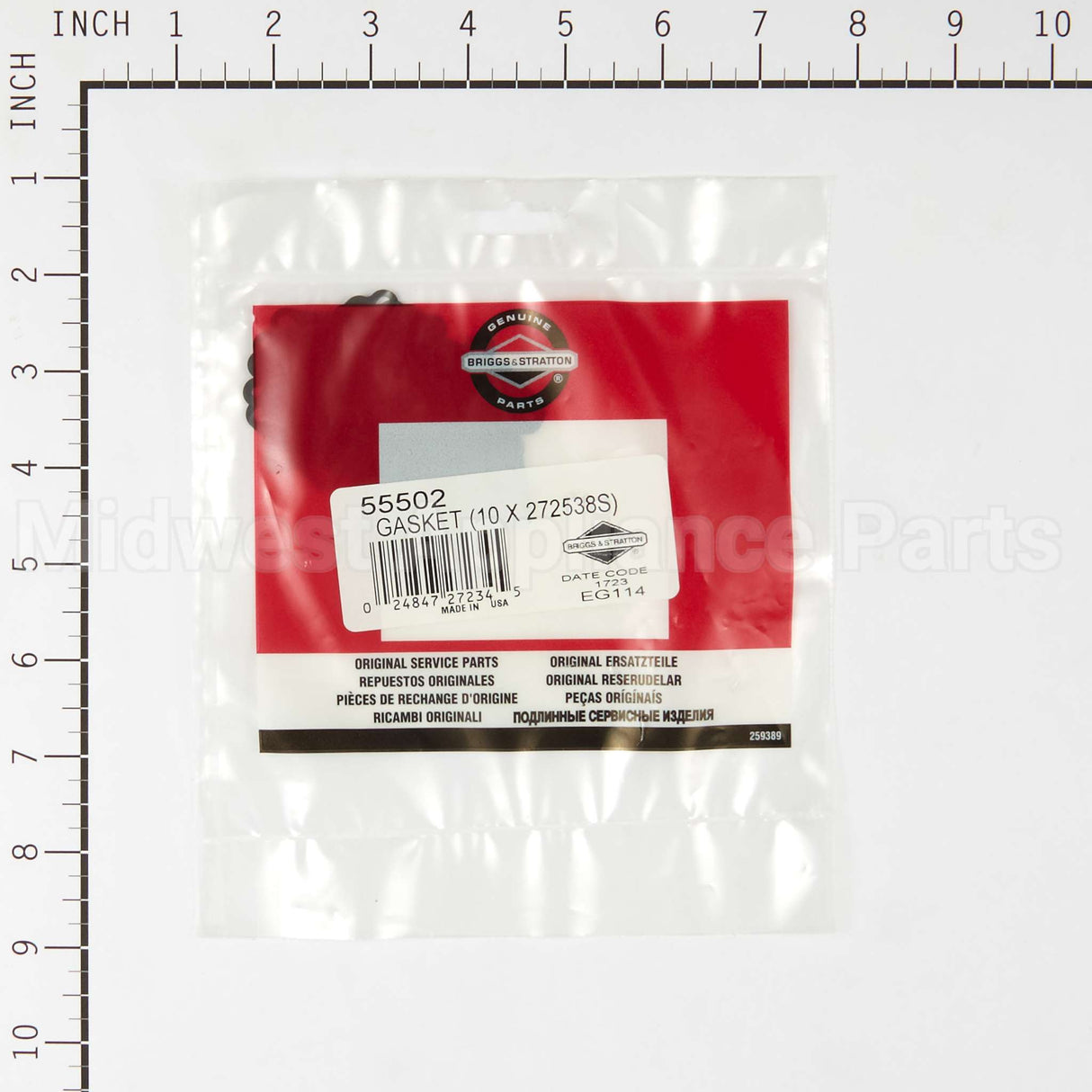 55502 Briggs & Stratton Gasket (10 X 272538S)