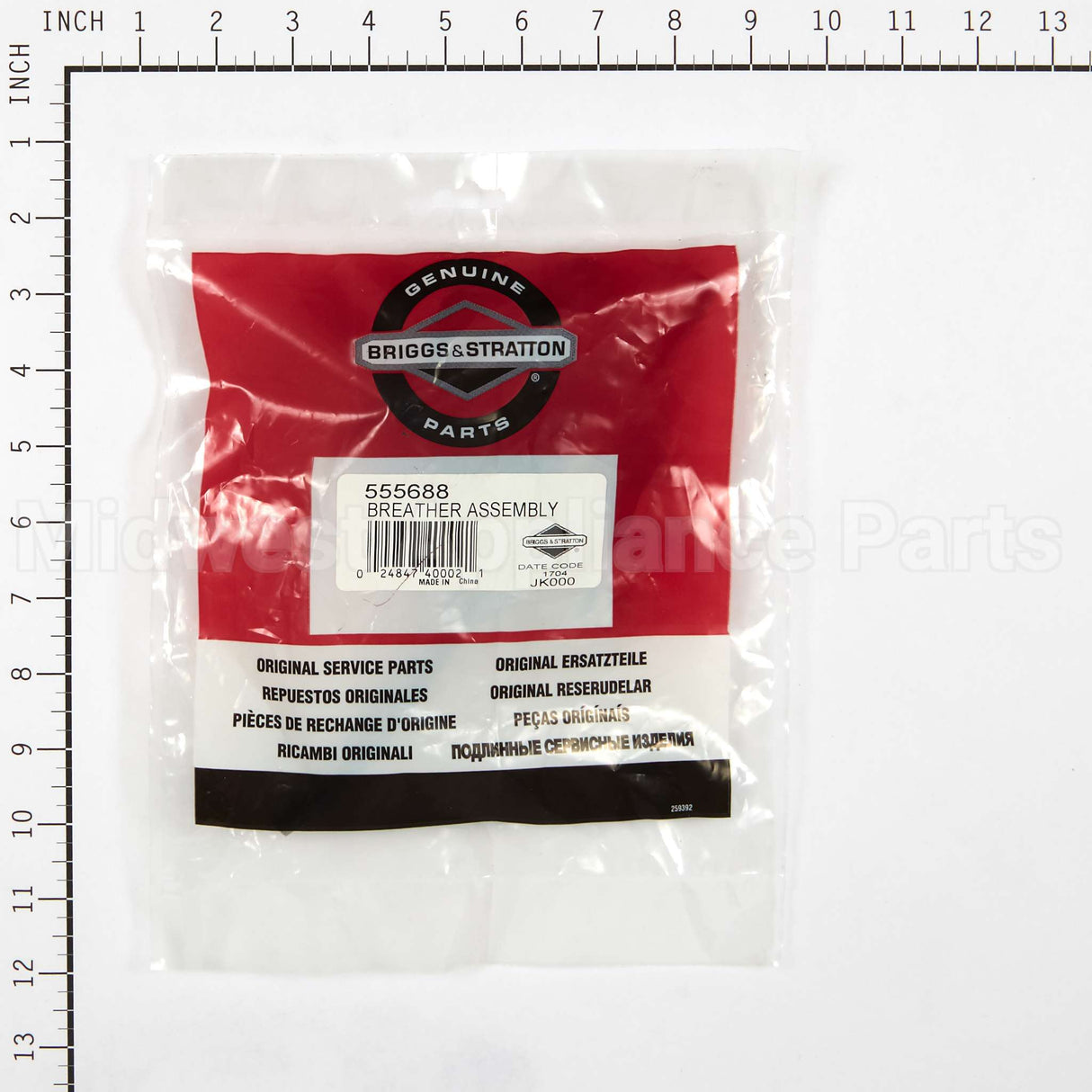 555688 Briggs & Stratton Breather Assembly