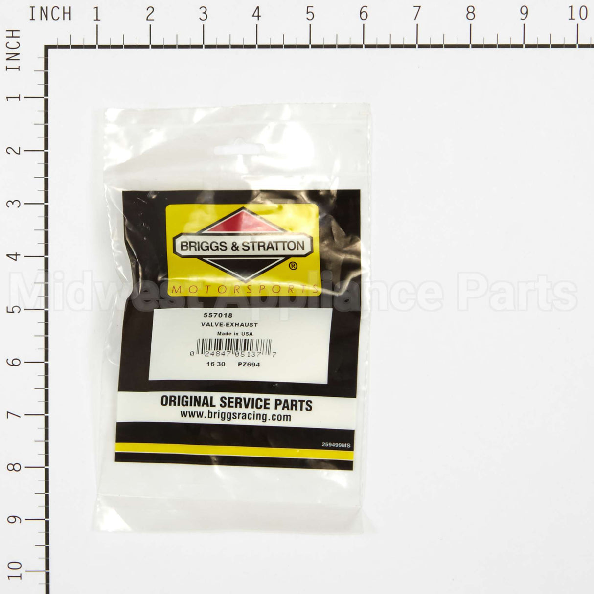 557018 Briggs & Stratton Valve-Exhaust
