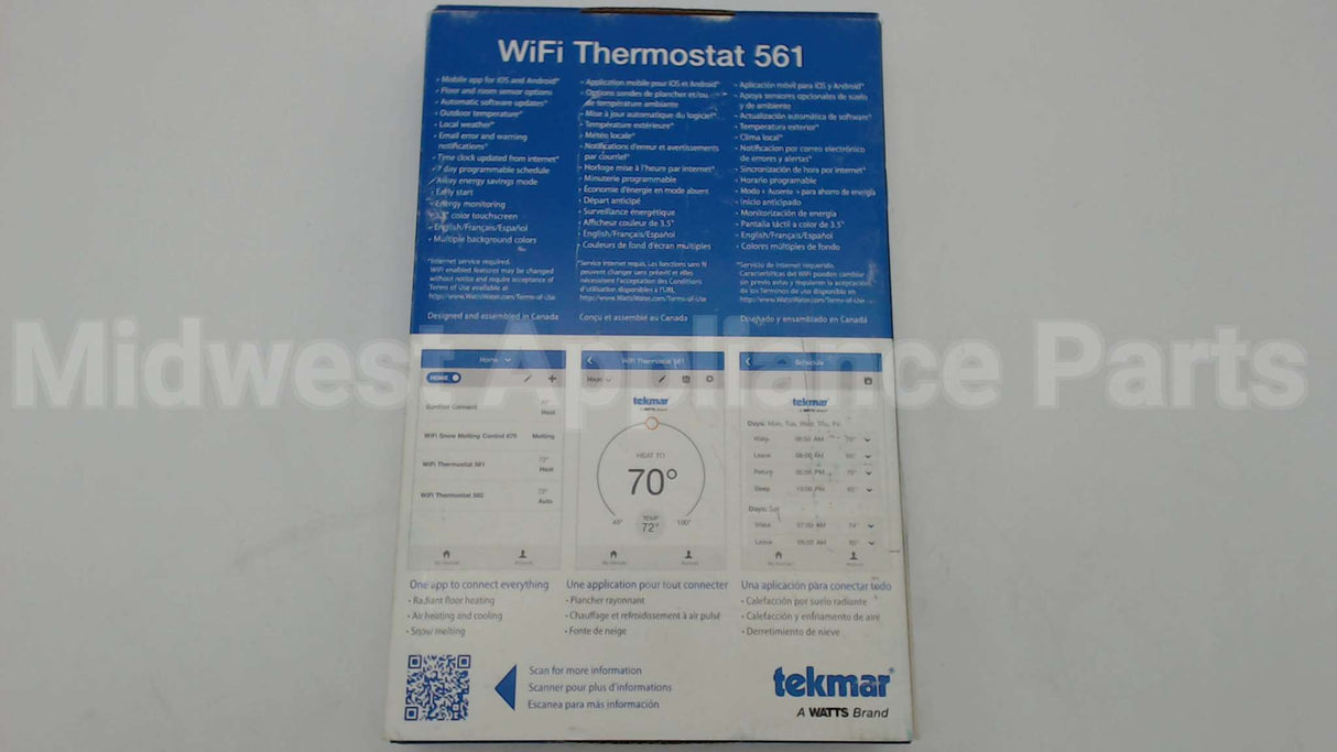 561 Tekmar Controls Prog Wifi Stat 24V