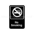 5613 Compatible Vollrath Sign, No Smoking, Black, 6X9"