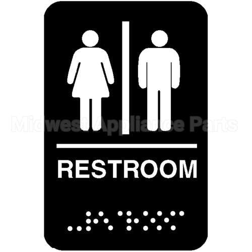 5633 Compatible Traex Braille Restroom Sign 6 X 9 In