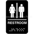 5633 Compatible Vollrath Braille Restroom Sign 6 X 9 In
