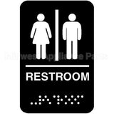 5633 Compatible Vollrath Braille Restroom Sign 6 X 9 In