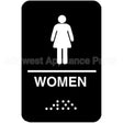 5634 Compatible Traex Sign, Woman"S, Braille, 6X9"