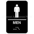 5635 Compatible Traex Sign, Men"S, Braille, 6X9"