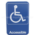 5644 Compatible Traex Sign, Handicap, Blue, 6X9"