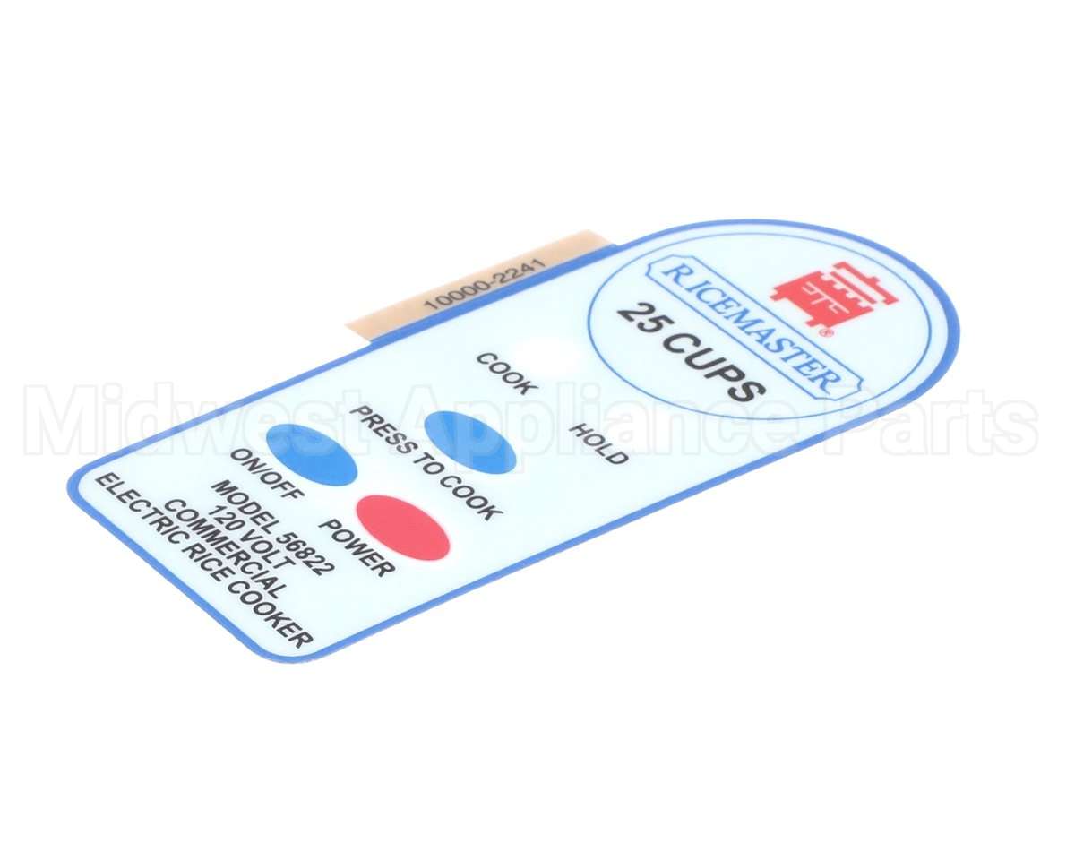 56822-L Town Food Service Control Housing Label
