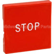 5708-6116 Compatible Oliver Products Button, Red/Sq W/ Stop Marking