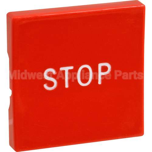 5708-6116 Compatible Oliver Products Button, Red/Sq W/ Stop Marking