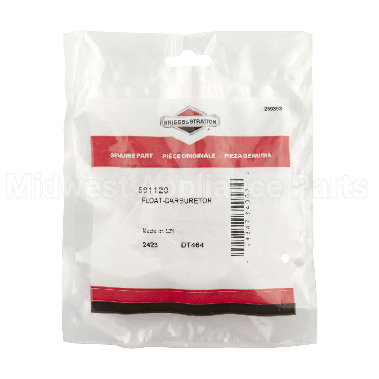 591120 Briggs & Stratton Float-Carburetor