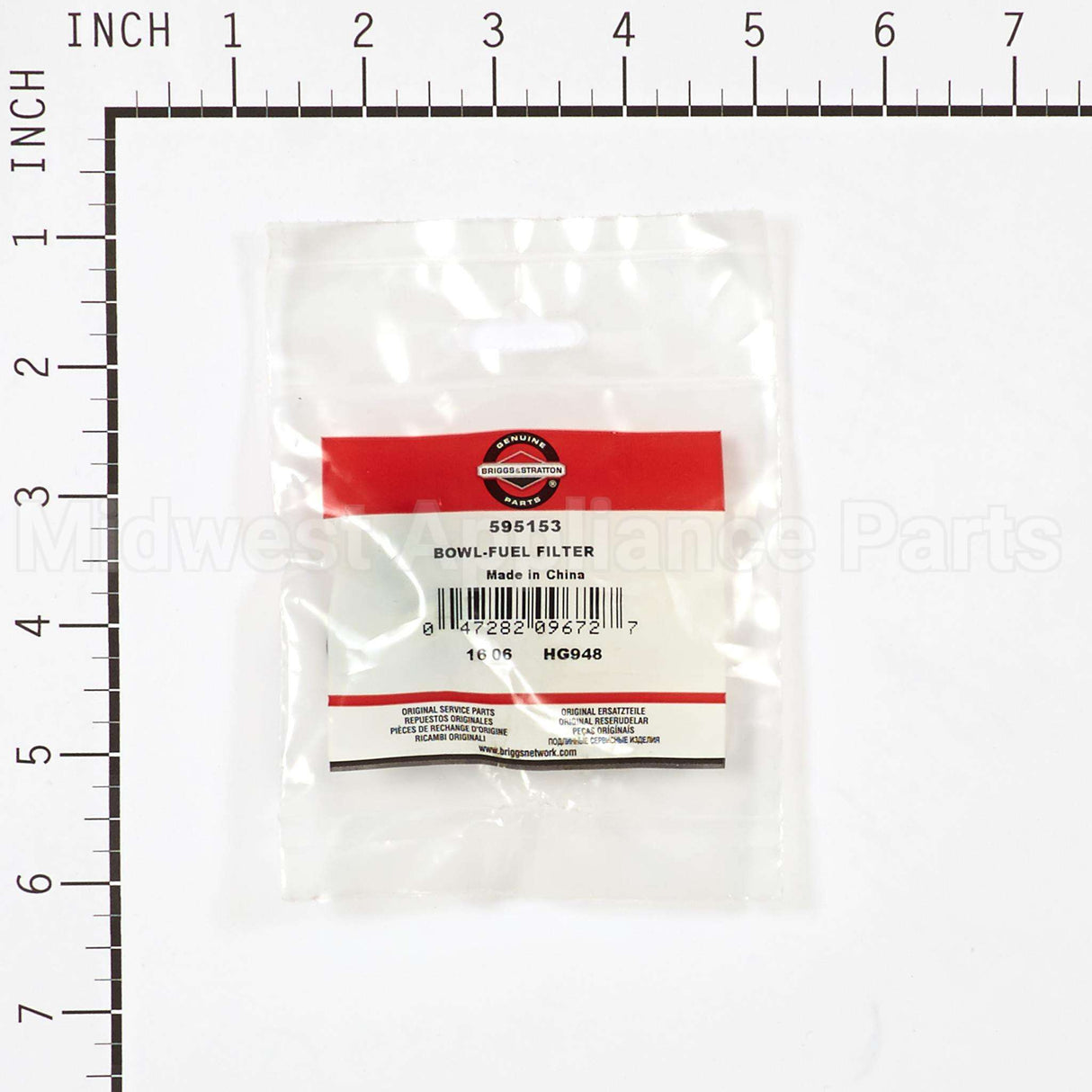 595153 Briggs & Stratton Bowl-Fuel Valve-Strainer