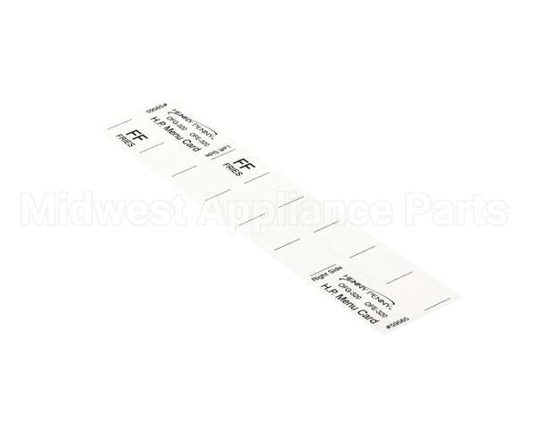 59565 Henny Penny Menu Card - Hp Gm