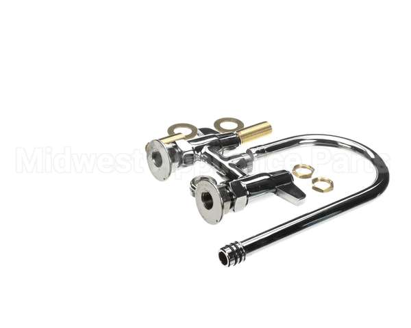 5F-4DLS05 T&S Brass 4 Deck Mount Faucet 512 Swivel Goosen