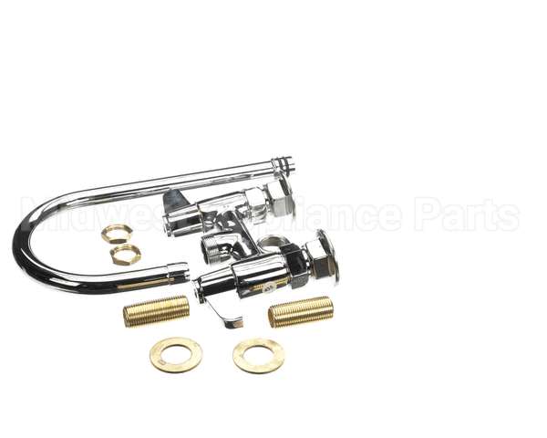 5F-4DLS05 T&S Brass 4 Deck Mount Faucet 512 Swivel Goosen