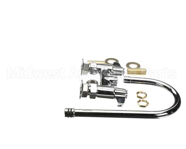 5F-4DLS05 T&S Brass 4 Deck Mount Faucet 512 Swivel Goosen