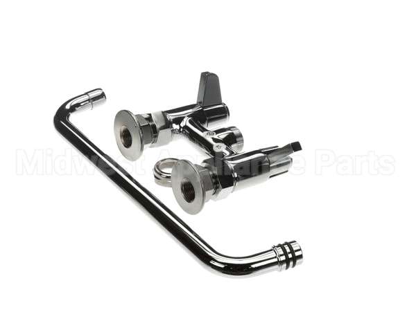 5F-4DLX12 T&S Brass Faucet Deck Mount 4 Centers 12 Swing